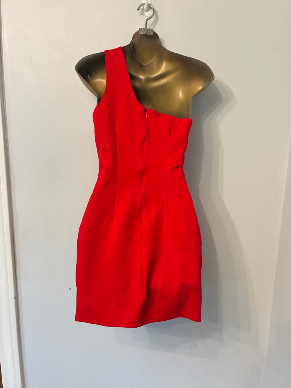 Superdown Red One Shoulder Cutout Bodycon Mini Dress Size Small - Picture 3 of 4